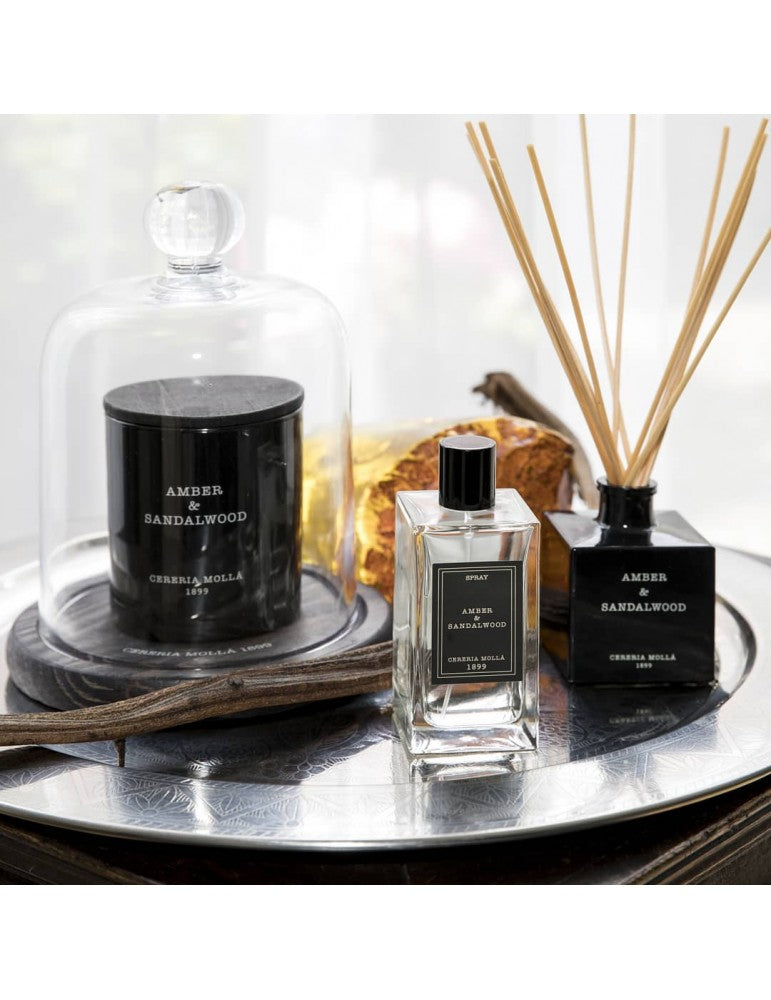 CERERIA MOLLA mājas smarža ar nūjiņām „Amber & Sandalwood“ 100 ml