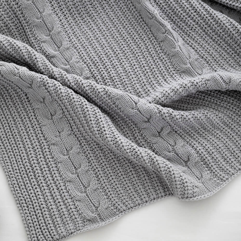 Pledas DECORATIVE WEAVE Pilkas